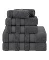 American Soft Linen Salem Premium 100% Turkish Cotton 6 Piece Bath Towel Set In Dark Gray