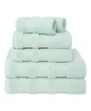 American Soft Linen Salem Premium 100% Turkish Cotton 6 Piece Bath Towel Set In Mint