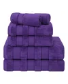 American Soft Linen Salem Premium 100% Turkish Cotton 6 Piece Bath Towel Set In Purple