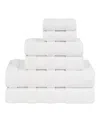American Soft Linen Salem Premium 100% Turkish Cotton 6 Piece Bath Towel Set In White