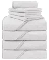 American Soft Linen Turkish Cotton Baby Hooded 8-pc. Bath Towel Set In Gray