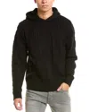 American Stitch Cable Knit Hoodie In Black
