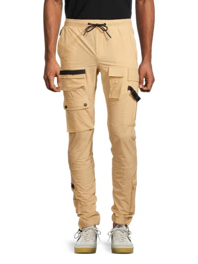 American Stitch Men's Tactical Cargo Joggers In Khaki