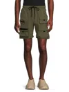American Stitch Men's Tactical Drawstring Cargo Shorts In Olive