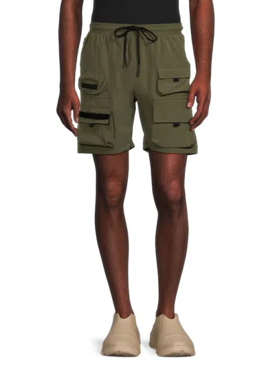 American Stitch Men's Tactical Drawstring Cargo Shorts In Olive
