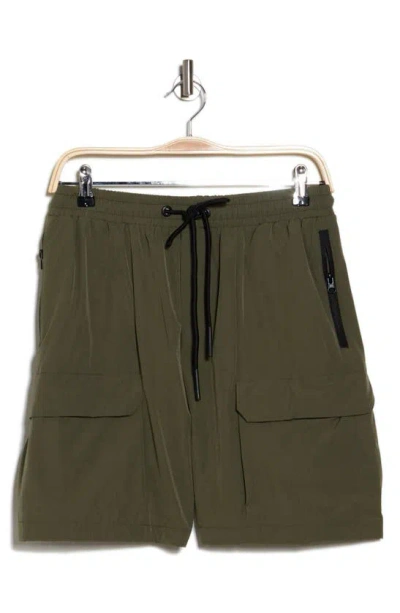 American Stitch Nylon Cargo Shorts In Green