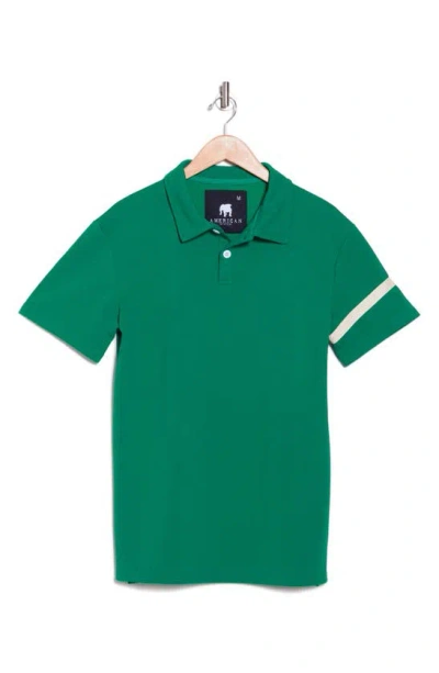 American Stitch Pique Polo In Green