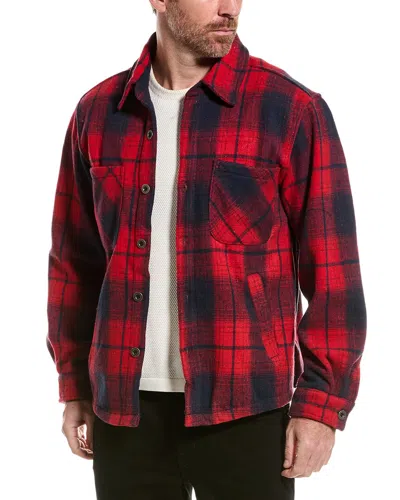 American Stitch Shacket In Red