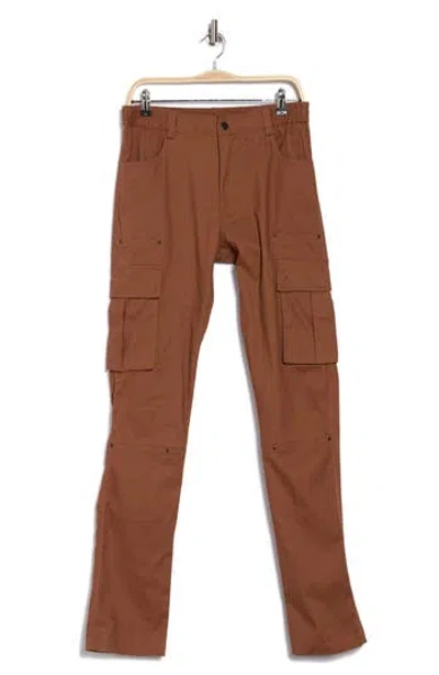 American Stitch Stretch Cotton Twill Cargo Pants In Brown