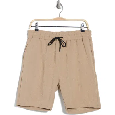 American Stitch Textured Shorts In Taupe