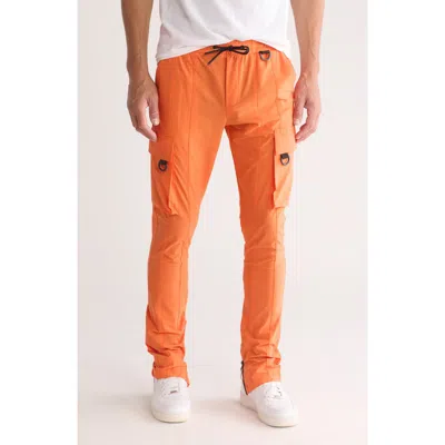 American Stitch Zip Hem Cargo Pants In Orange