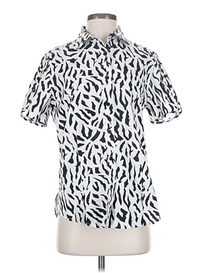 Pre-owned American Sweetheart Short Sleeve Blouse In Silver
