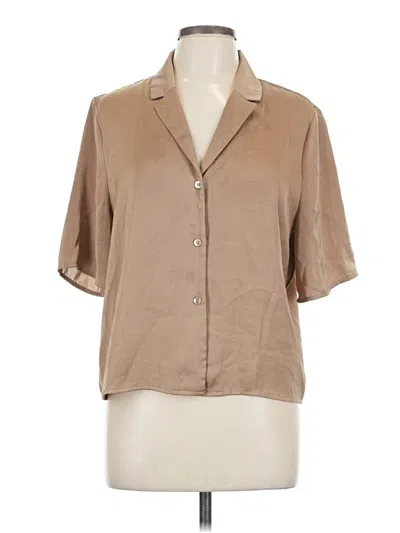 Pre-owned American Tall Short Sleeve Blouse In Brown