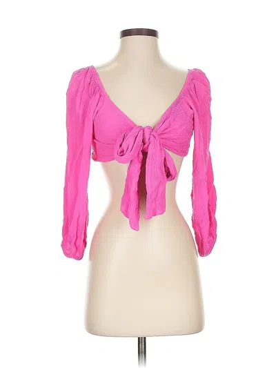 Pre-owned American Threads Tank Top Pink Sweetheart Neckline Tops