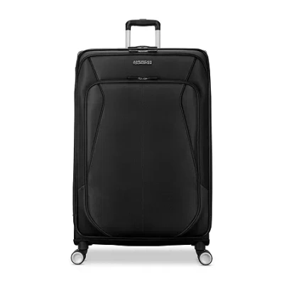 American Tourister 4 Kix 3.0 28 Inch Softside Expandable Checked Spinner Luggage In Black