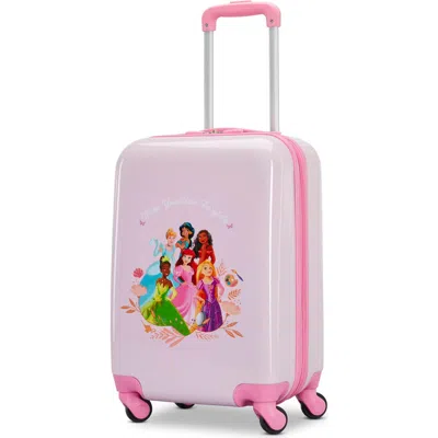 American Tourister Disney Hardside Carry On 18 Inch Luggage With Spinner Wheels In Pink