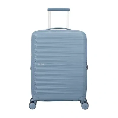 American Tourister Fastforward Expandable Carry-on Spinner 20 Inch Hardside Carry-on Spinner Luggage In Blue