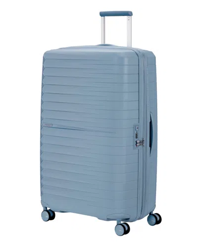 American Tourister Fastforward Large Expandable Spinner In Blue