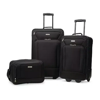 American Tourister Fieldbrook Xlt 3-pc. Lightweight Softside Luggage Set In Black