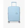 American Tourister Soundbox Expandable Four-wheel Shell Cabin Suitcase 55cm Pastel Blue In Pastel Blue