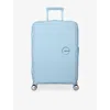 American Tourister Soundbox Expandable Medium Four-wheel Shell Suitcase 67cm Pastel Blue In Pastel Blue