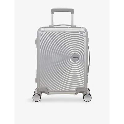 American Tourister Soundbox Expandable Four-wheel Shell Cabin Suitcase 55cm Silver