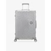 American Tourister Soundbox Expandable Four-wheel Shell Suitcase 77cm Silver
