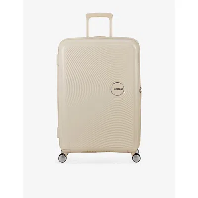 American Tourister Coconut Sand Soundbox Large 4-wheel Expandable Suitcase 77cm