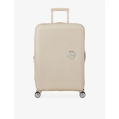 American Tourister Coconut Sand Soundbox Medium 4-wheel Expandable Suitcase 67cm
