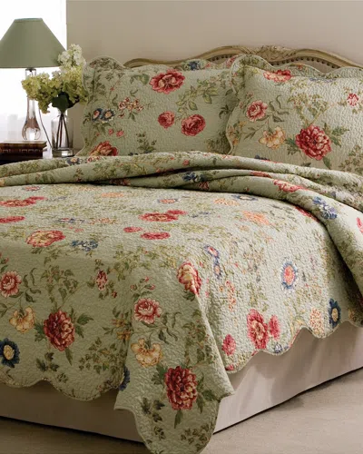 American Traditions Edens Garden Quilt In Green