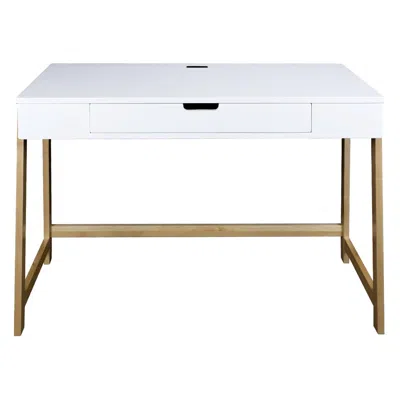 American Trails Neorustic Smart Desk With Usb Ports In White