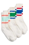 American Trench Assorted 3-pack Retro Stripe Cotton Blend Crew Socks