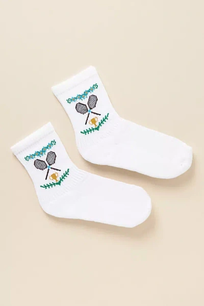 American Trench Centre Court Socks In White