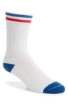 AMERICAN TRENCH AMERICAN TRENCH KENNEDY LUX STRIPE CREW SOCKS