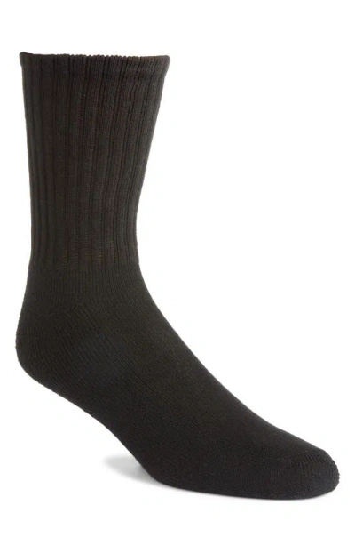 American Trench Solid Crew Socks In Black