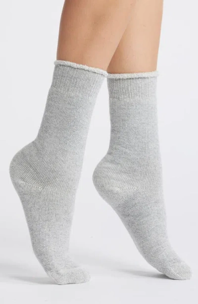 American Trench Sunday Terry Crew Socks In Lt. Grey