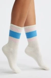 American Trench The Retro Stripe Crew Socks In White