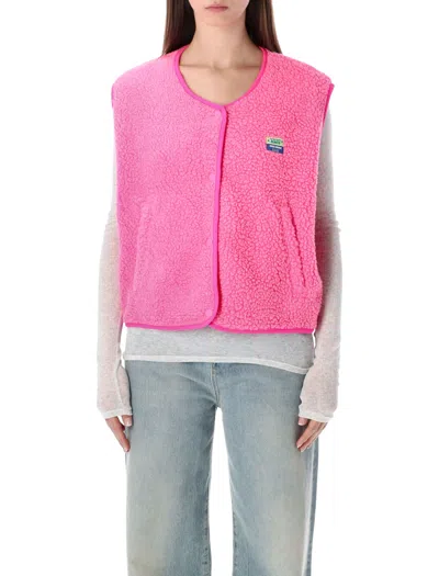 American Vintage Acid Wash Denim Jacket For Women In Pink