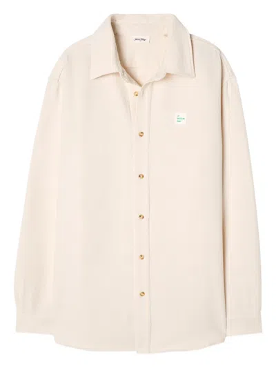American Vintage Afaz Buttoned Long-sleeved Shirt In Neutral