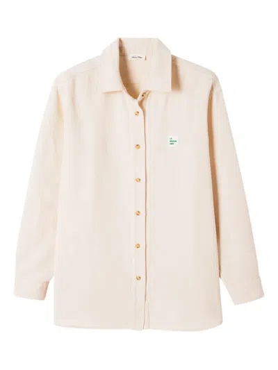 American Vintage Afaz Logo-patch Shirt In Neutral