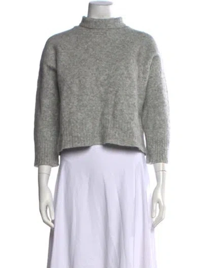 Pre-owned American Vintage Alpaca Mock Neck Sweater In Gray