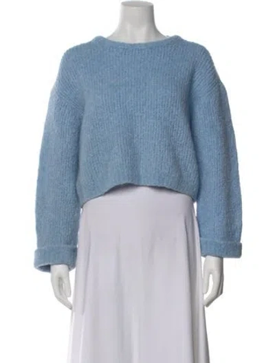 Pre-owned American Vintage Alpaca Scoop Neck Sweater In Blue