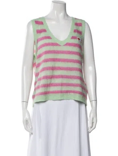 Pre-owned American Vintage Alpaca Striped Sweater In Blue