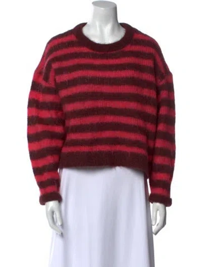 Pre-owned American Vintage Alpaca Striped Sweater In Red