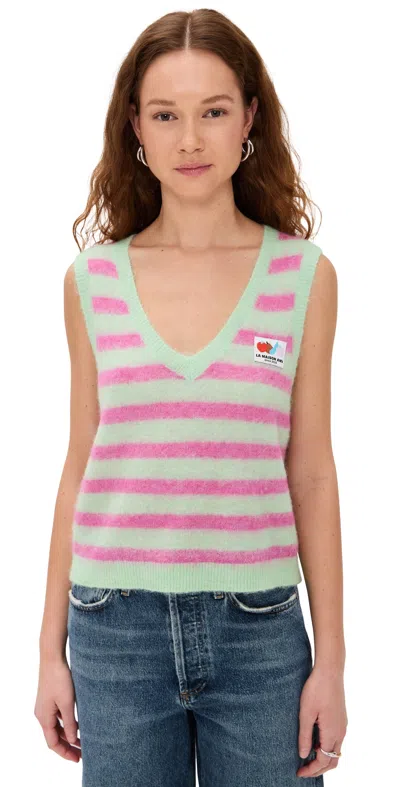 American Vintage Alpaca Vest Hibiscus Raye Amande