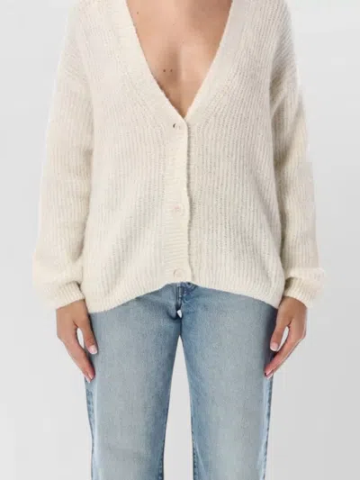 American Vintage Alpaca-blend Cardigan In White