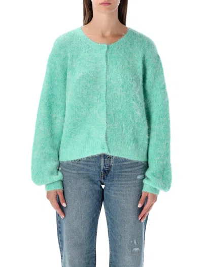 AMERICAN VINTAGE AMERICAN VINTAGE AMERICAN VINTAGE NIBY CROPPED MINT MOHAIR CARDIGAN