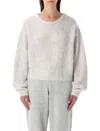 American Vintage Niby Knit Mohair Sweater In Gray