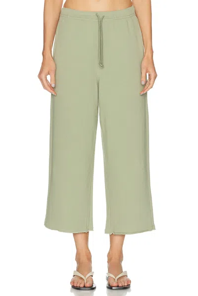 American Vintage Atubay Cropped Sweatpant In Green