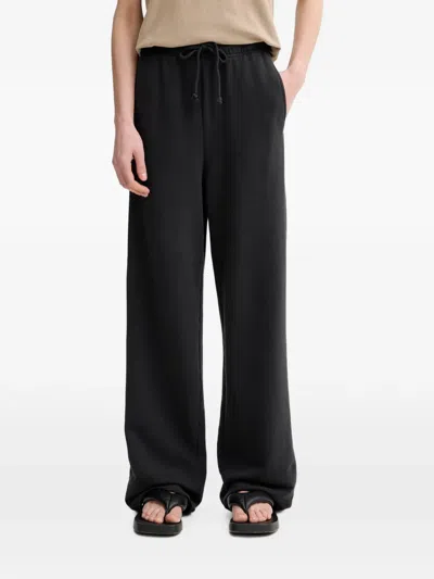 American Vintage Atubay Drawstring Wide-leg Track Pants In Black